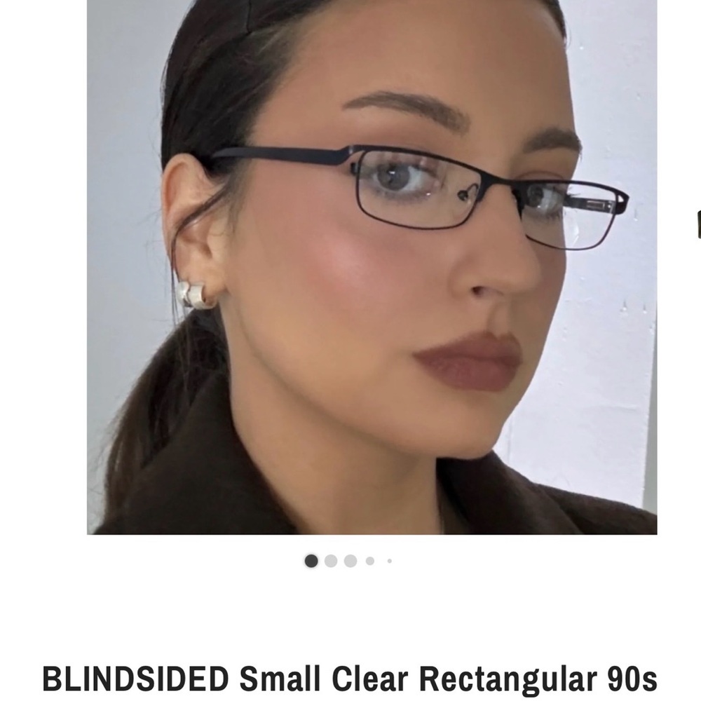Silver Rectangular Glasses - Picture 3 of 4